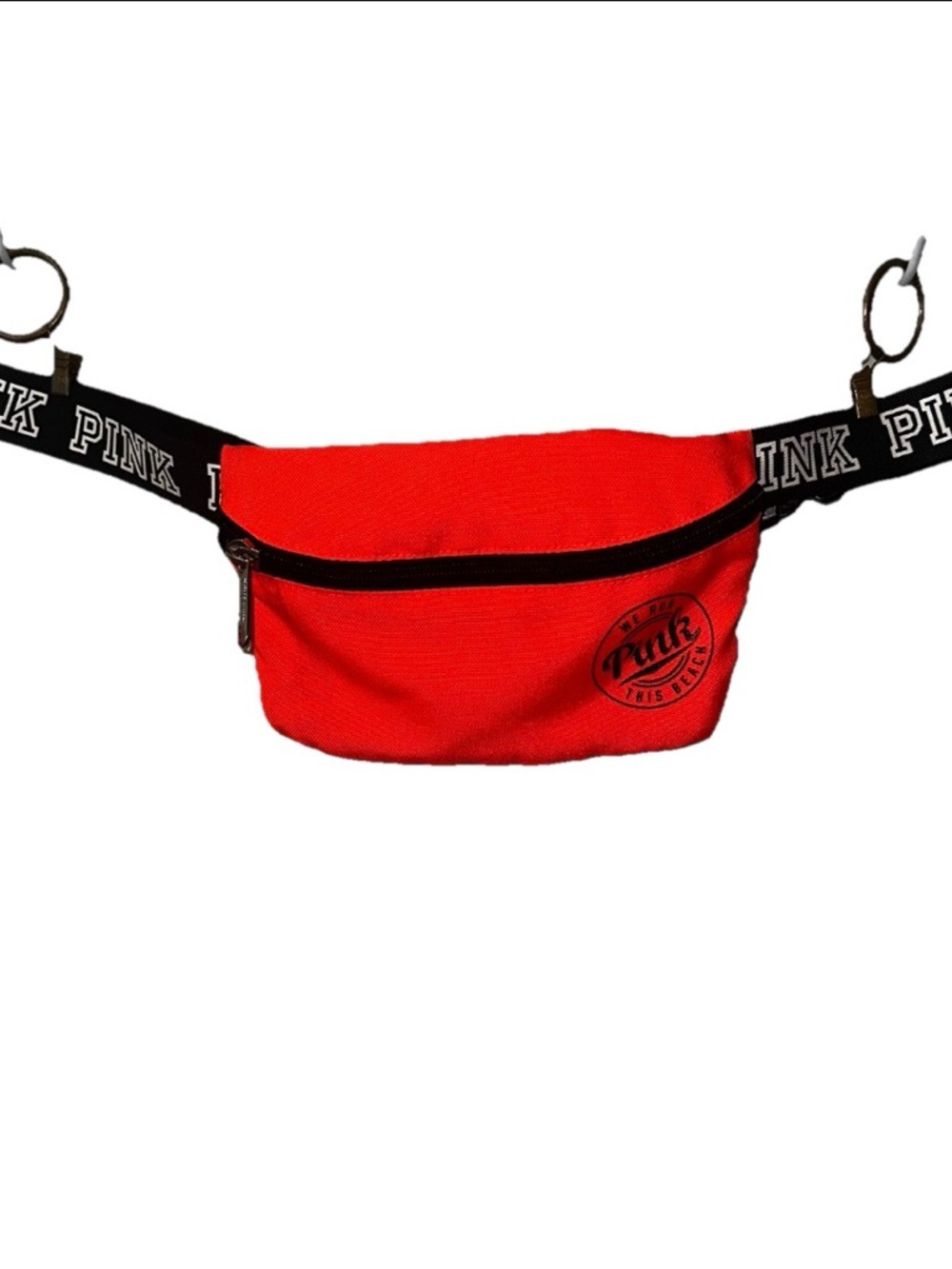 PINK Victoria's Secret Red Waist Pouch with Black Accents